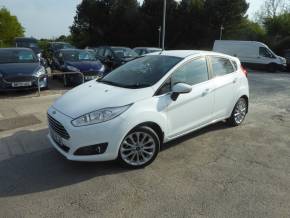 Ford Fiesta 1.0 EcoBoost Titanium X Navigation 100 PS Automatic Very Low Miles!! Hatchback Petrol Frozen White at Gliddon Cars Brixham