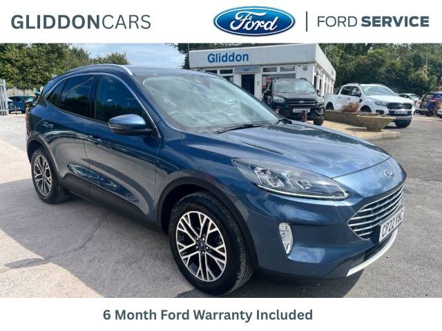 Ford Kuga 2.0 EcoBlue 190 PS Titanium Edition Navigation Automatic  AWD 1 Owner from New Hatchback Diesel Chrome Blue